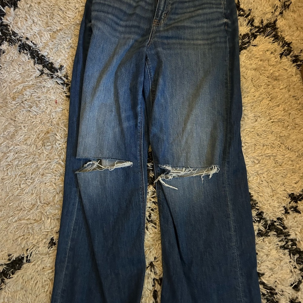 American Eagle Outfitters Blue Boyfriend Jeans Distressed